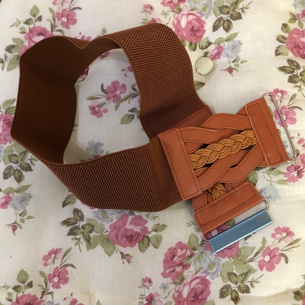 🩵 Free add-on || Rust-coloured stretch waist belt